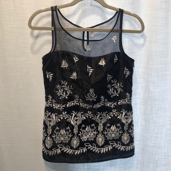 White House Black Market Tops - Black and White Top